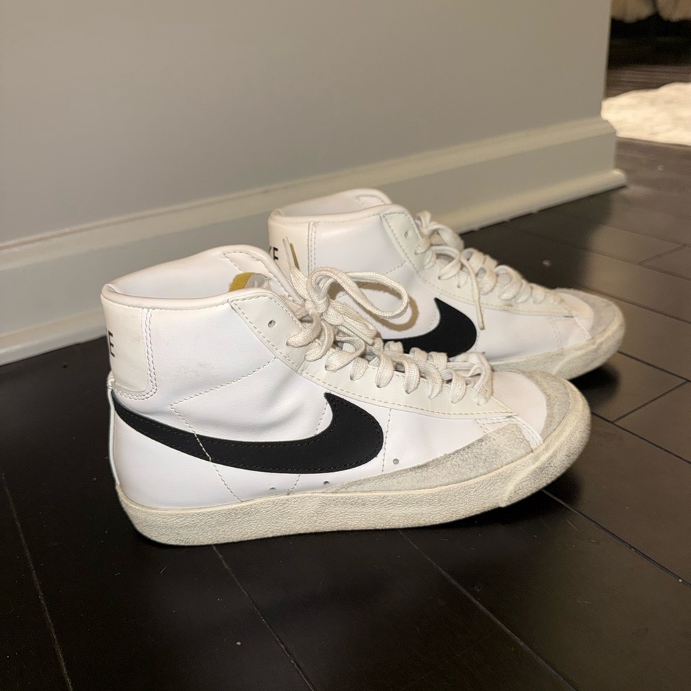 Nike Blazer Black and White High-Top Sneakers
